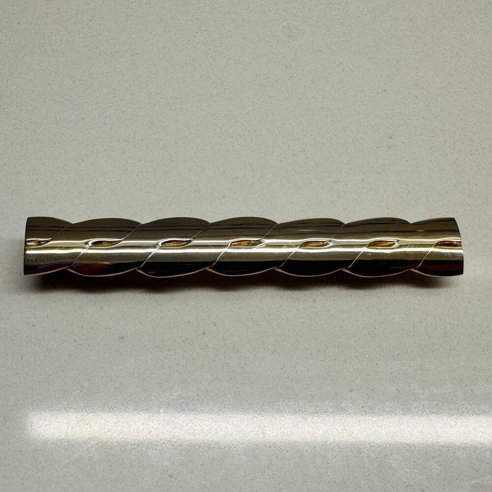 Vintage Gold Tone Swirl Engraved Tie Clip Tie Bar
